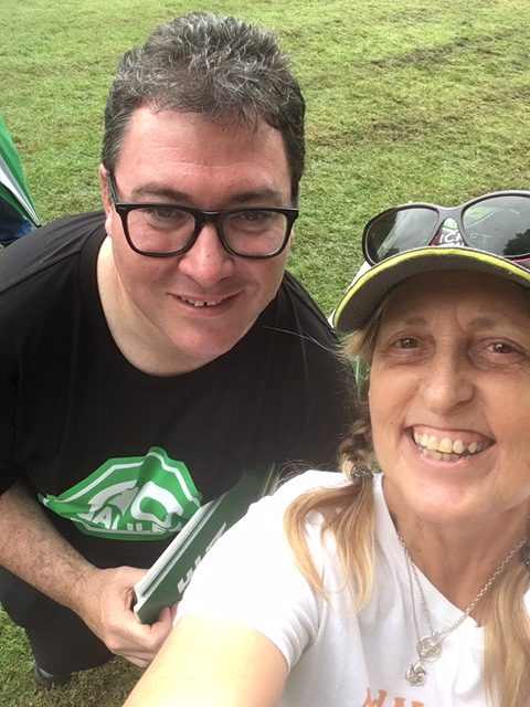 Stop Adani our Go Galilee Basin rally. Mad Mumzie and Federal Member for Dawson George Christensen